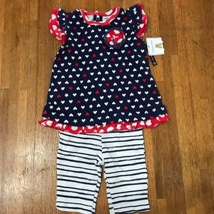 NWT, Red, white and blue outfit, 12m